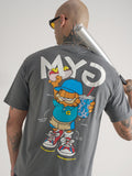 Highlander Men Grey Garfield Printed Round Neck T-Shirt - Grey - Image 1