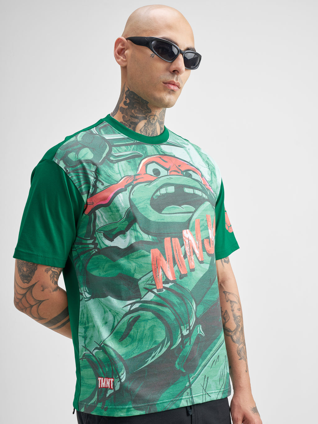 Highlander Men Green Ninja Turtles Printed Round Neck T-Shirt - Green - Image 6