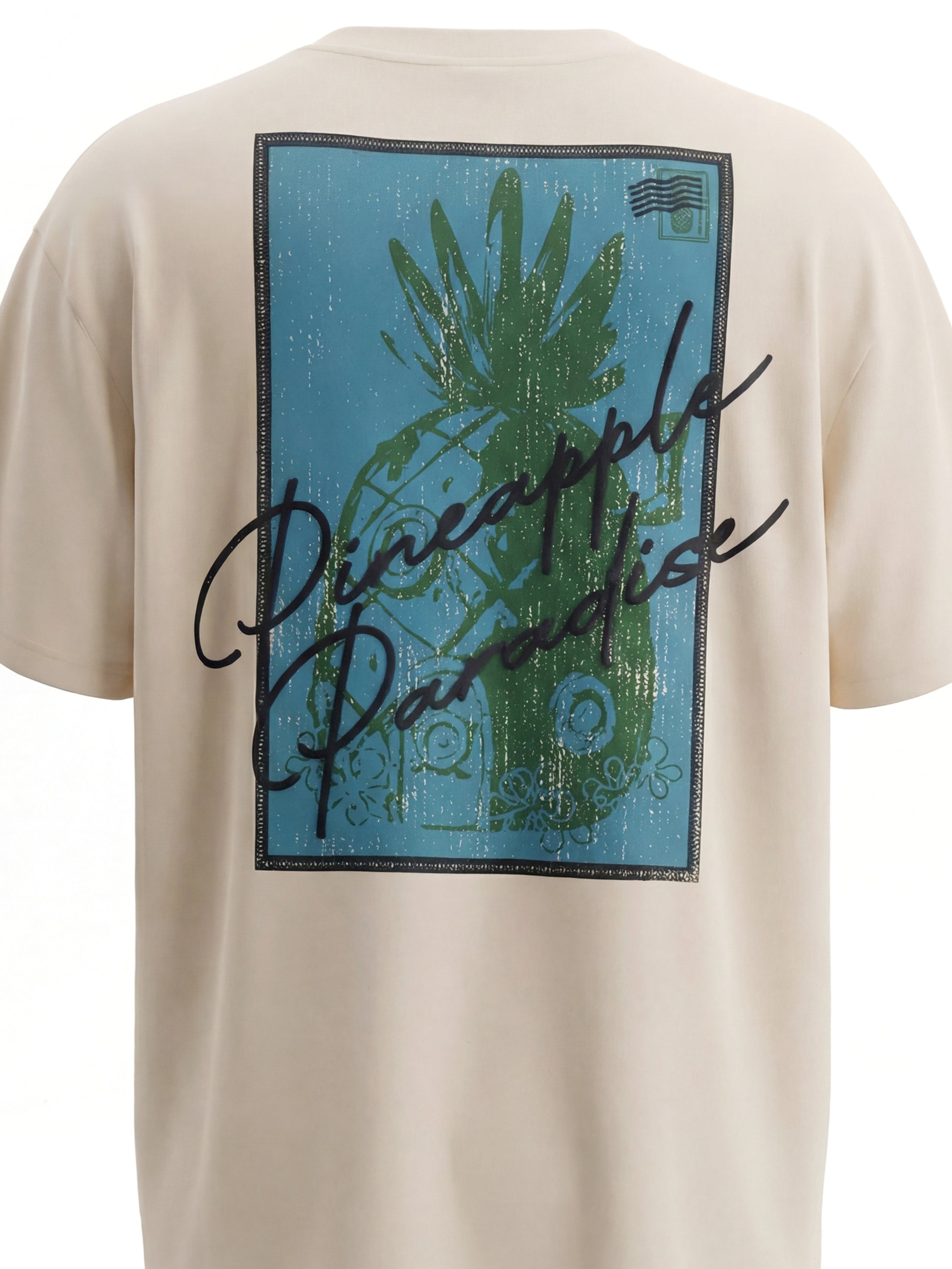 Highlander Men Cream Spongebob Squarepants Printed Round Neck T-Shirt - Cream - Image 1