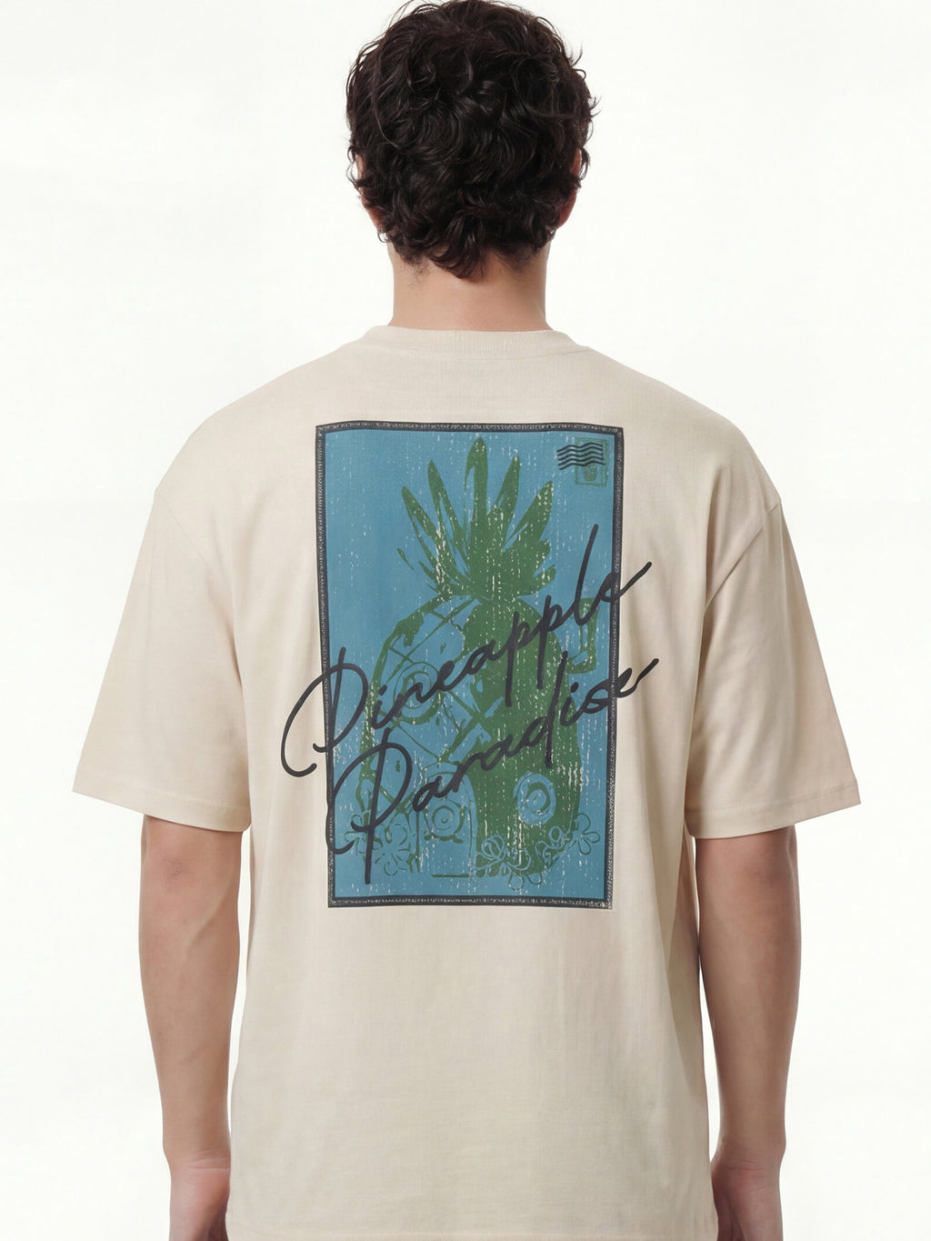 Highlander Men Cream Spongebob Squarepants Printed Round Neck T-Shirt - Cream - Image 3