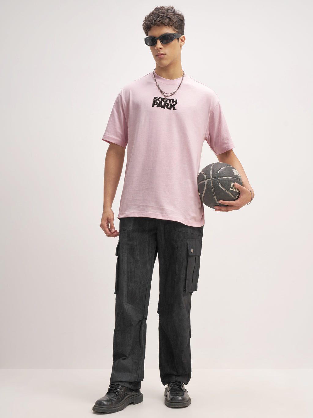 Highlander Men Pink South Park Printed Round Neck T-Shirt
