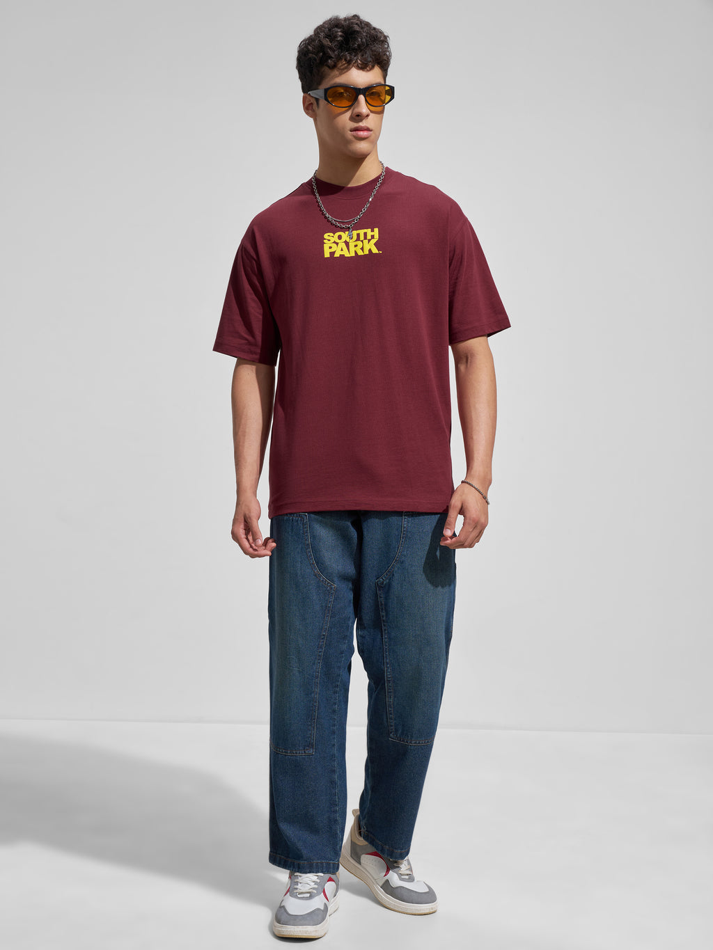 Highlander Men Maroon South Park Printed Round Neck T-Shirt