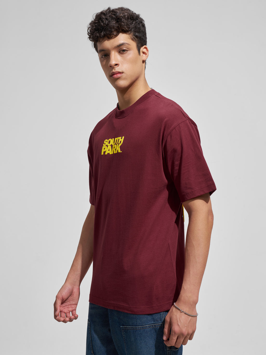 Highlander Men Maroon South Park Printed Round Neck T-Shirt