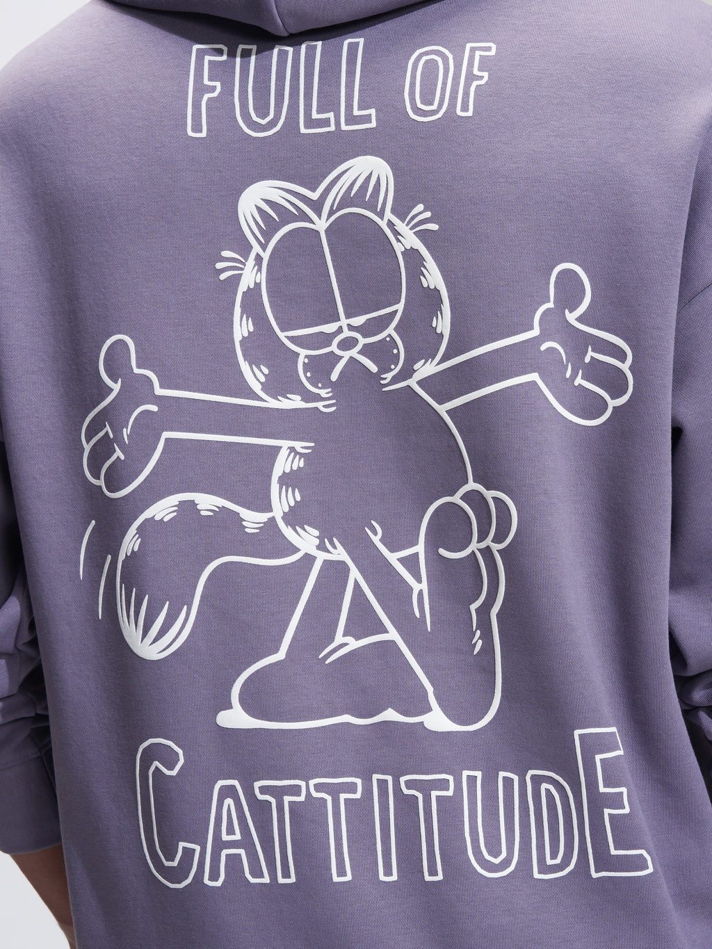 Highlander Men Purple Garfield Hooded Pullover Sweatshirt - Purple - Image 7