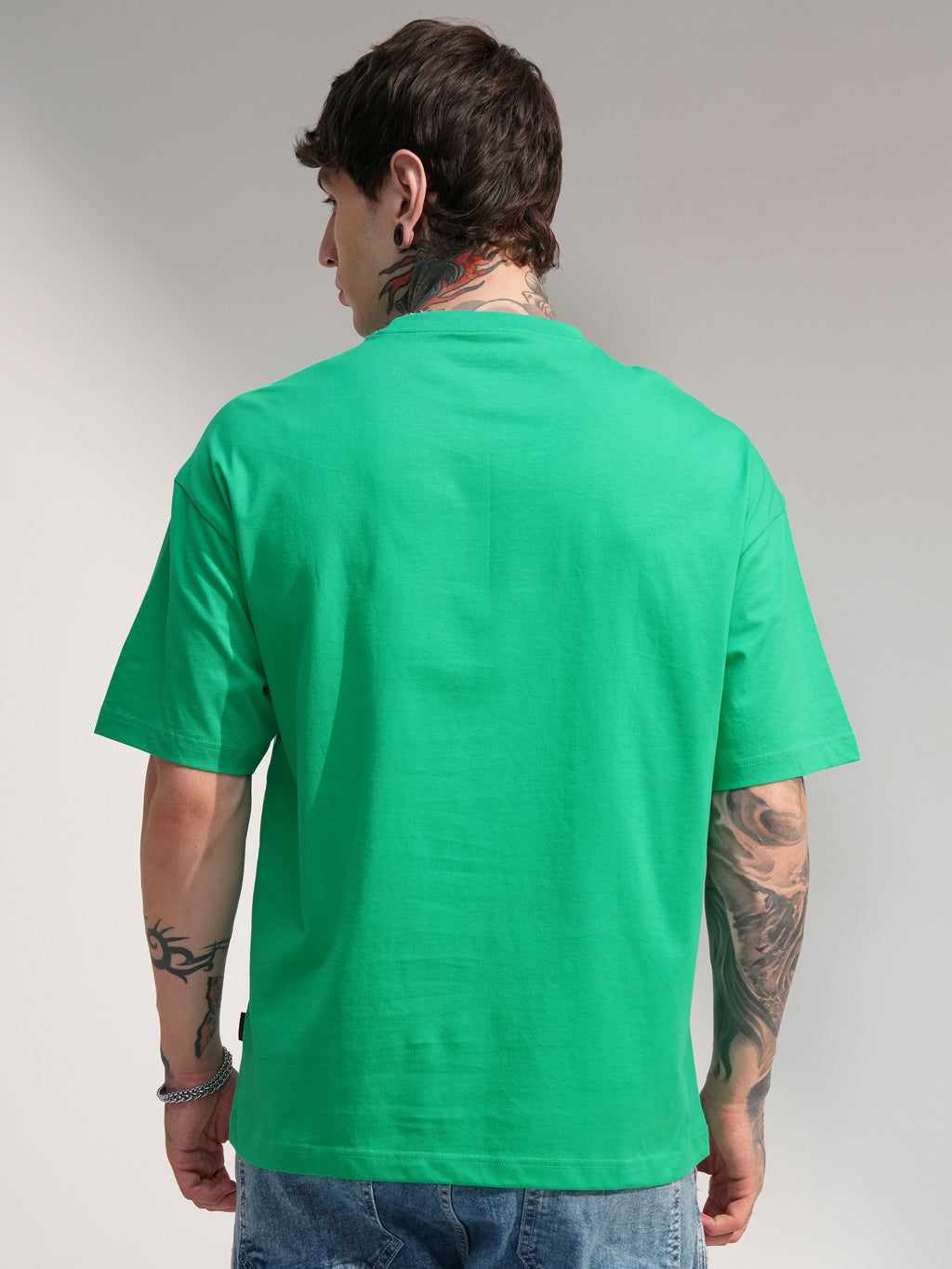 Highlander Men Green Ninja Turtles Printed Round Neck Oversized Fit T-Shirt - Green - Image 3