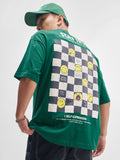 Highlander Men Green SmileyWorld® Printed Round Neck Oversized Fit T-Shirt - Green - Image 1