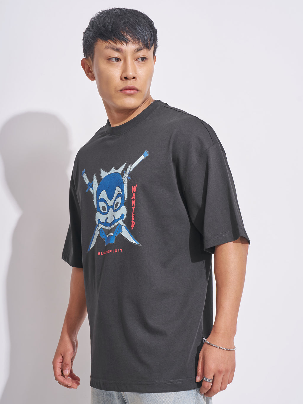 Highlander Men Black Avatar Printed Round Neck Oversized Fit T-Shirt - Black - Image 4