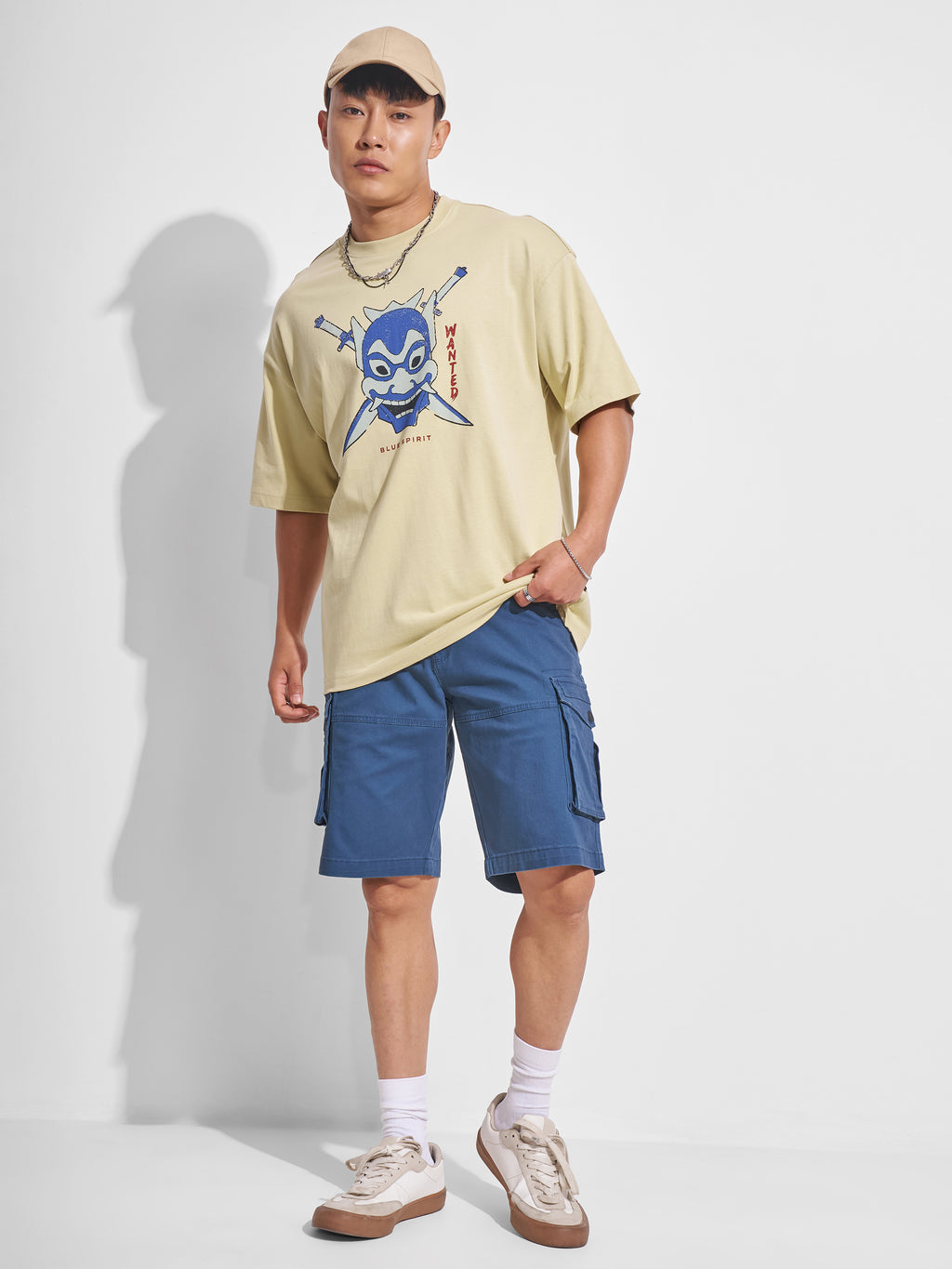 Highlander Men Beige Avatar Printed Round Neck Oversized Fit T-Shirt - Beige - Image 2