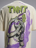 Highlander Men Cream Ninja Turtles Printed Round Neck Oversized Fit T-Shirt - Cream - Image 1