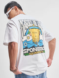 Highlander Men White Spongebob Squarepants Printed Round Neck T-Shirt - White - Image 1