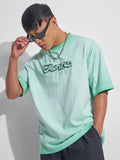 Highlander Men Teal Garfield Printed Round Neck Oversized Fit T-Shirt - Teal - Image 1