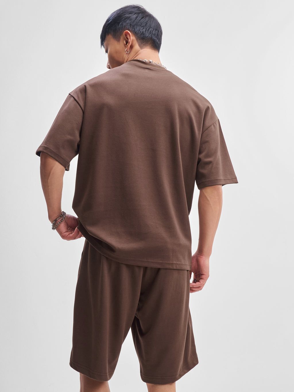 WB By Highlander Men Brown Tom And Jerry T-shirt With Shorts Co-Ords - Brown - Image 3