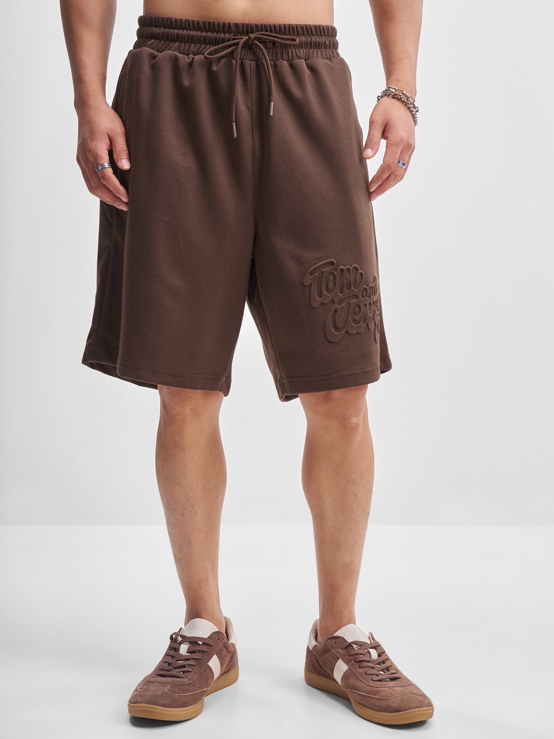 WB By Highlander Men Brown Tom And Jerry T-shirt With Shorts Co-Ords - Brown - Image 8