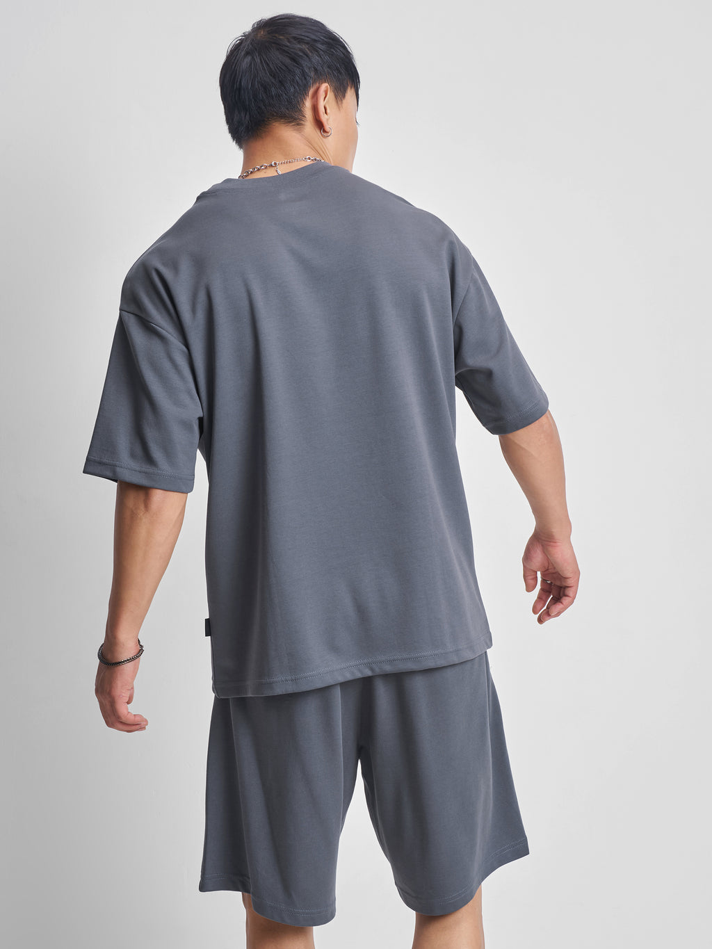 WB By Highlander Men Grey Tom And Jerry T-Shirt With Shorts Co-Ords - Grey - Image 3