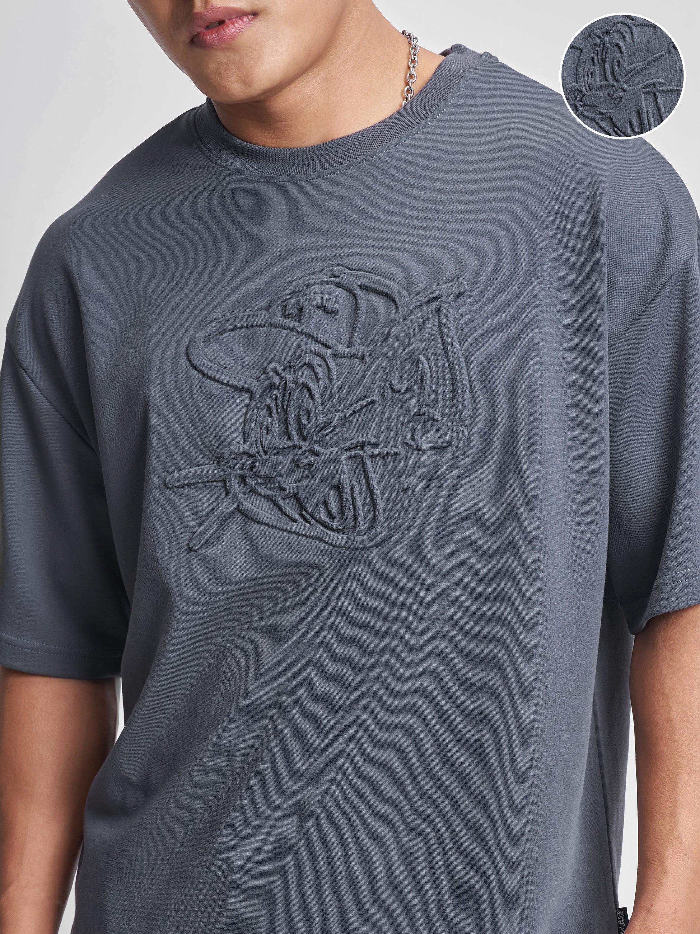 WB By Highlander Men Grey Tom And Jerry T-Shirt With Shorts Co-Ords - Grey - Image 5