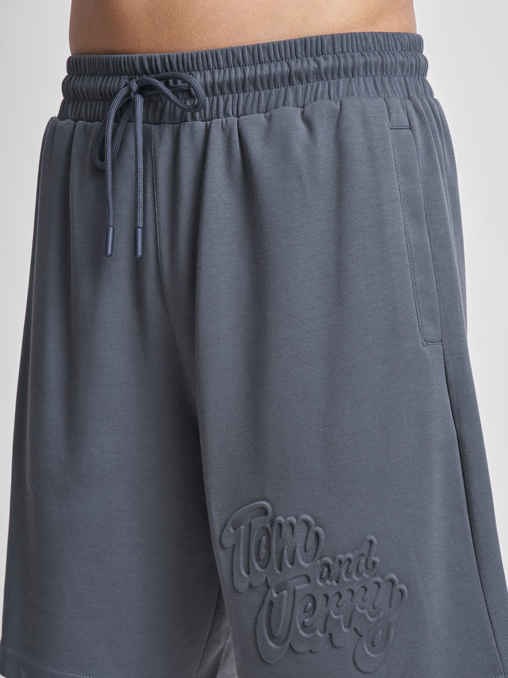 WB By Highlander Men Grey Tom And Jerry T-Shirt With Shorts Co-Ords - Grey - Image 8
