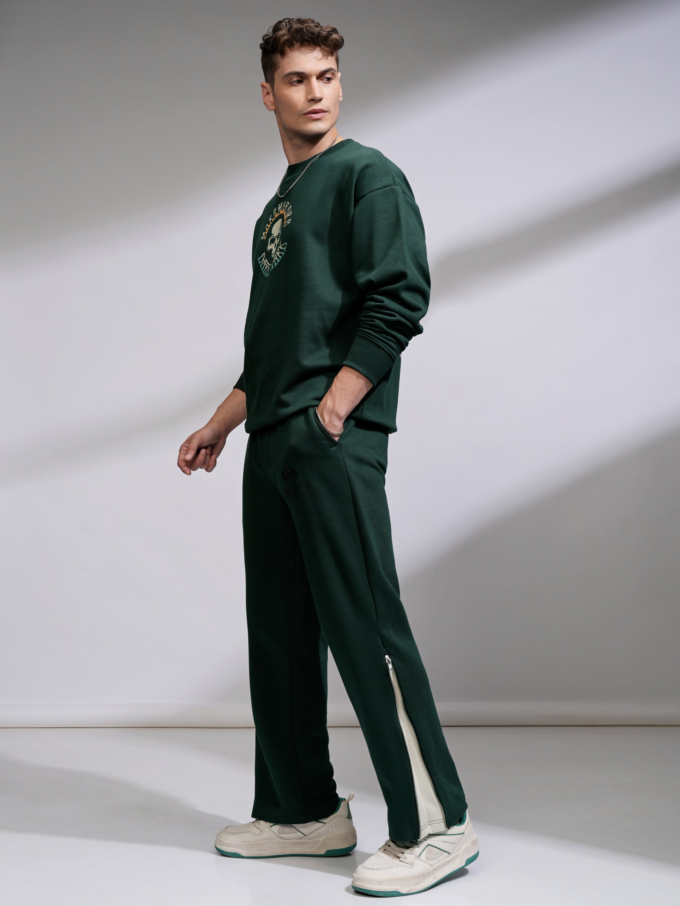 DC By Highlander Men Olive Batman Straight Fit Printed Track Pants - Olive - Image 2