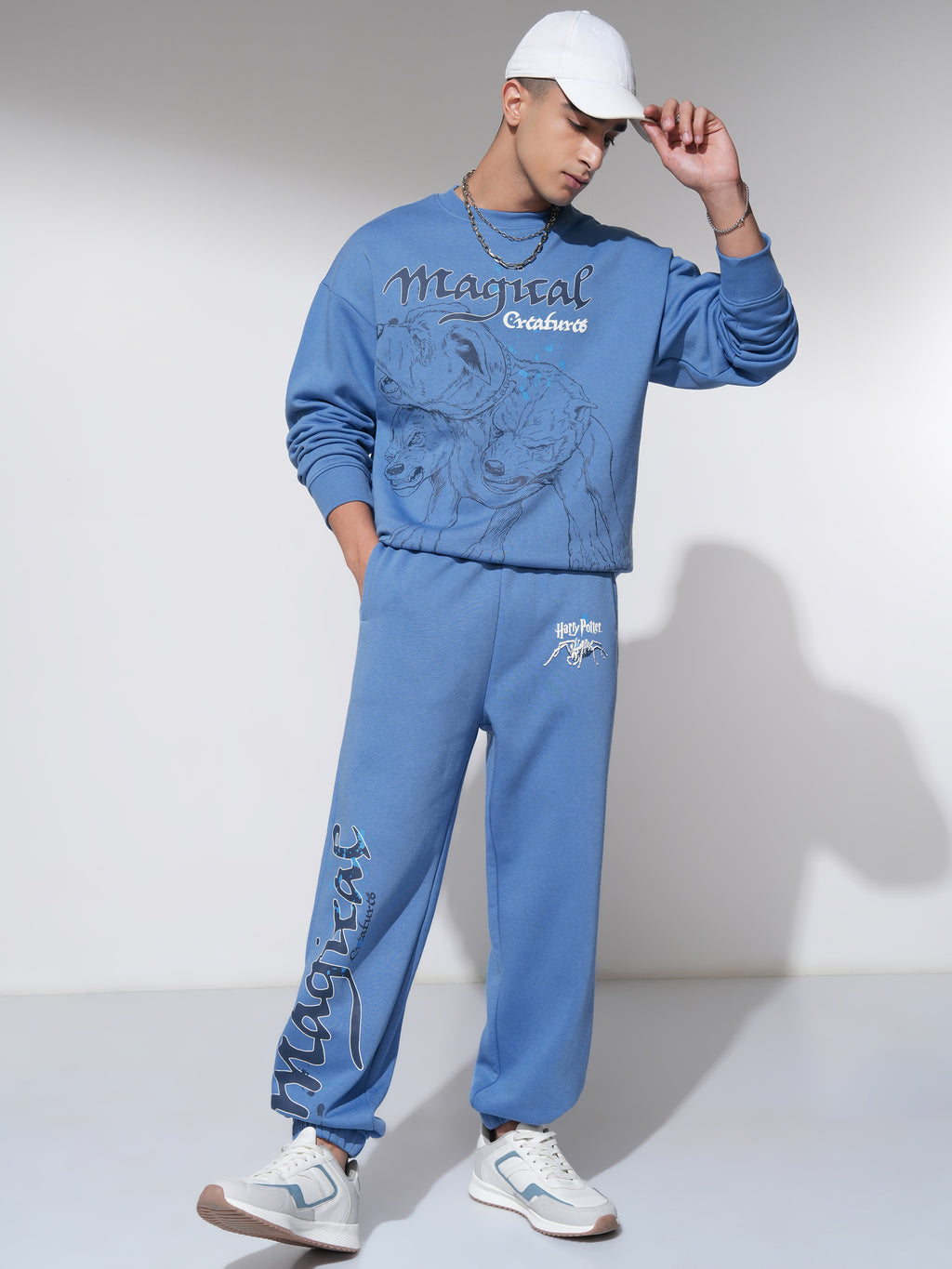 WB By Highlander Men Blue Harry Potter Straight Fit Printed Joggers - Blue - Image 2