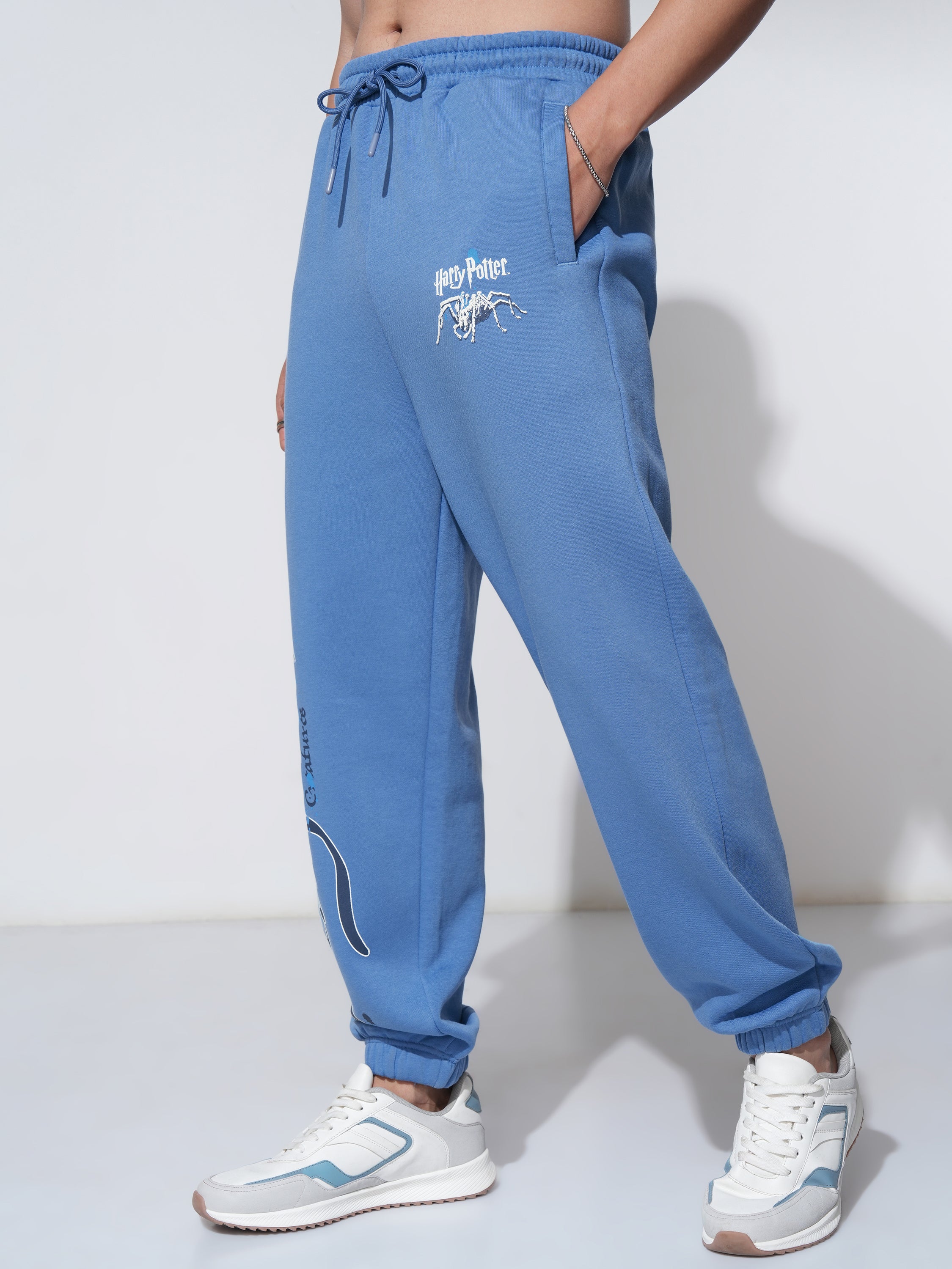WB By Highlander Men Blue Harry Potter Straight Fit Printed Joggers - Blue - Image 4