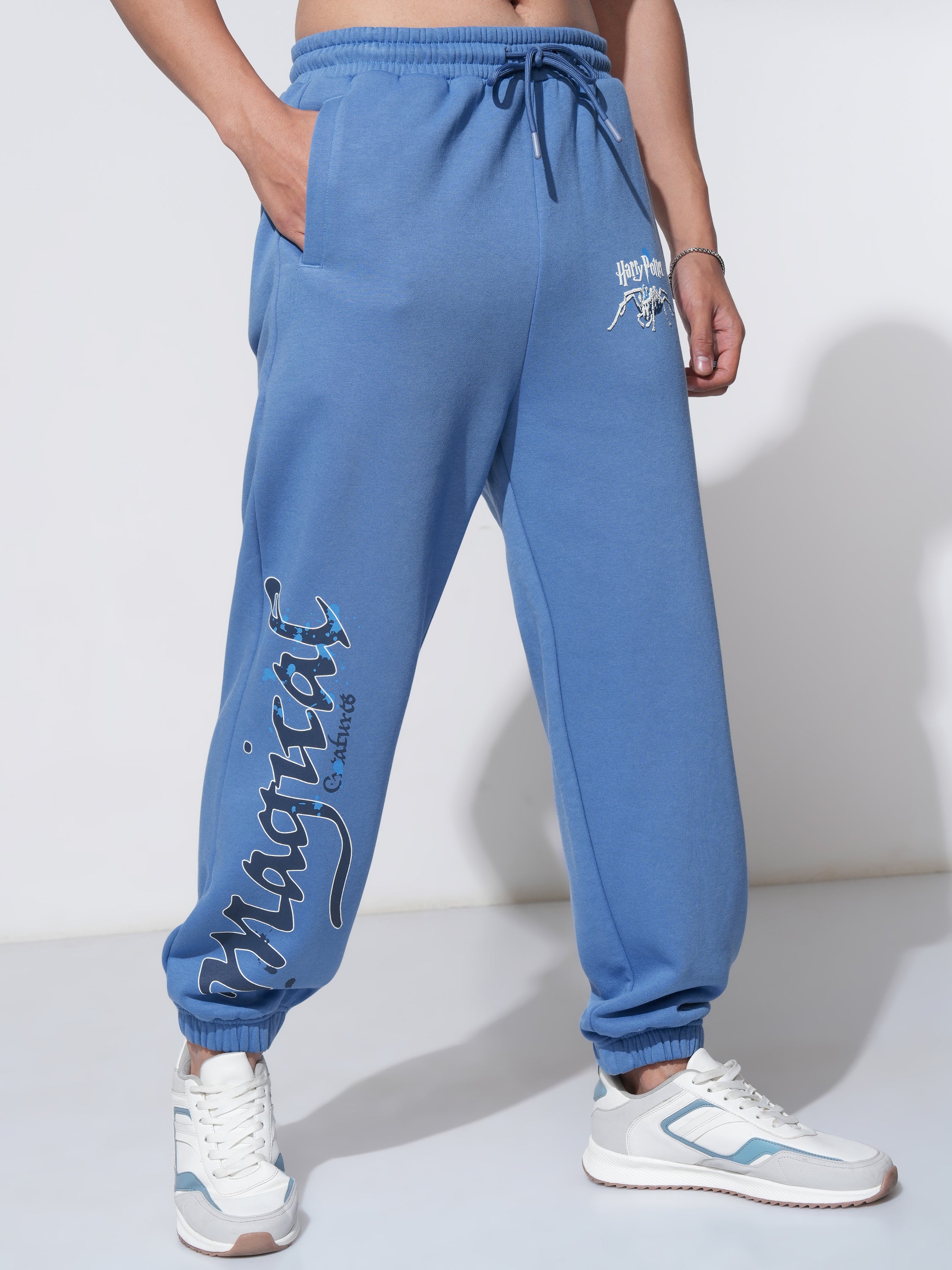 WB By Highlander Men Blue Harry Potter Straight Fit Printed Joggers - Blue - Image 6