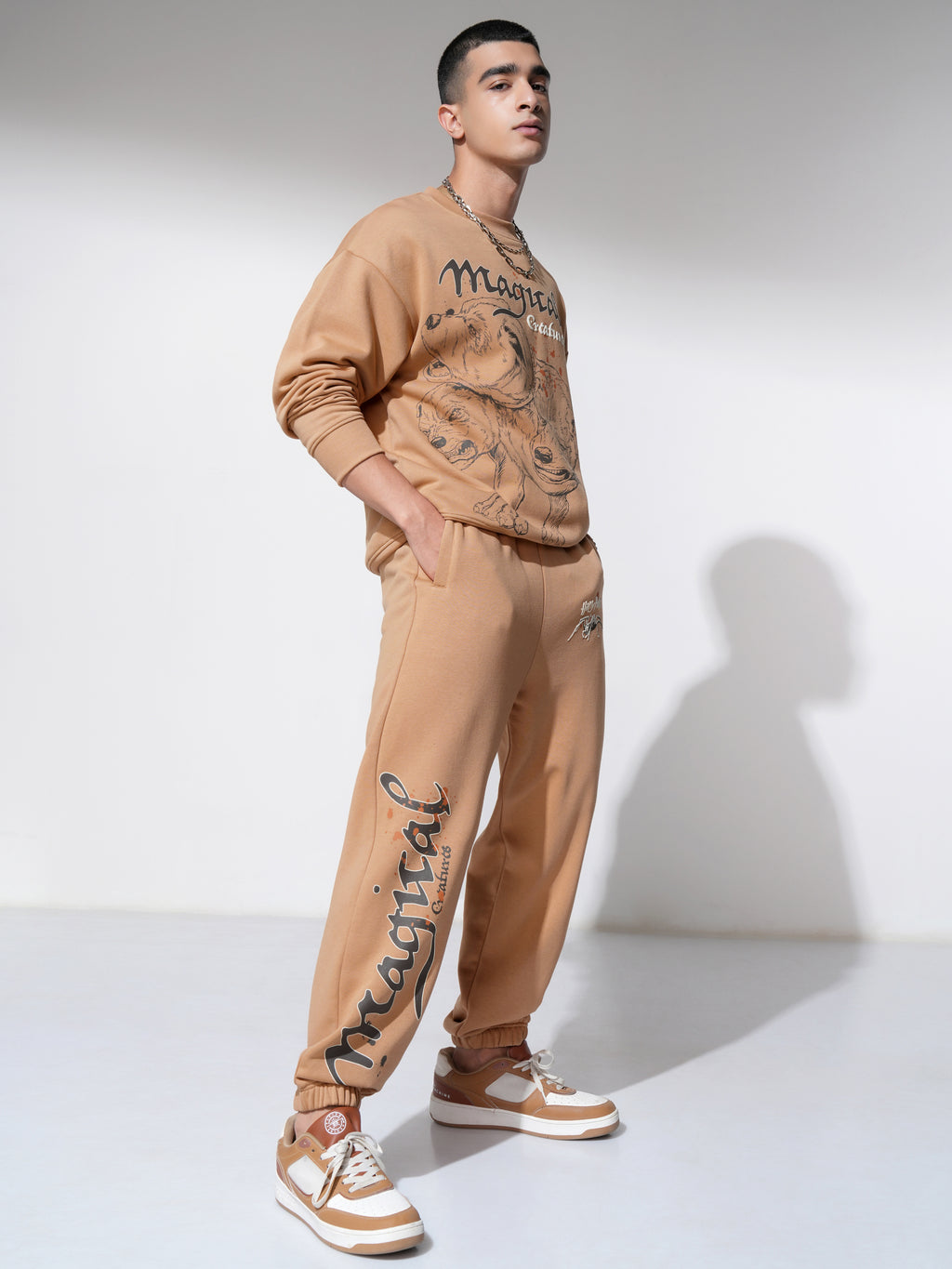 WB By Highlander Men Brown Harry Potter Straight Fit Printed Joggers - Brown - Image 2