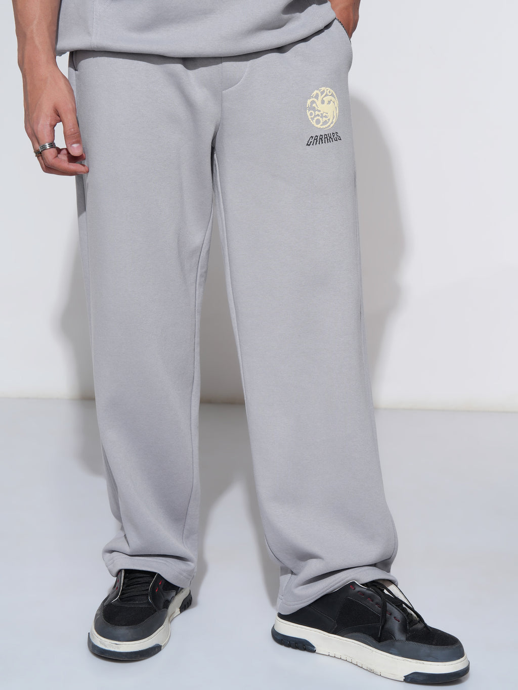 WB By Highlander Men Grey Game Of Thrones Straight Fit Printed Track Pants - Grey - Image 4