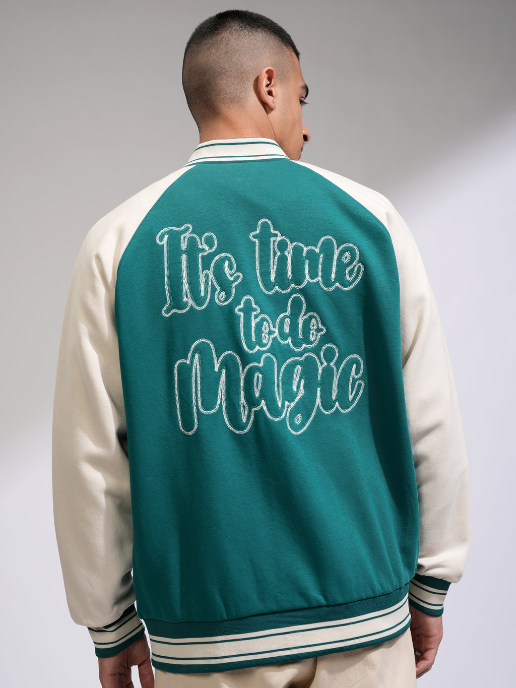 WB By Highlander Men Green Harry Potter Printed Varsity Jacket - Green - Image 3