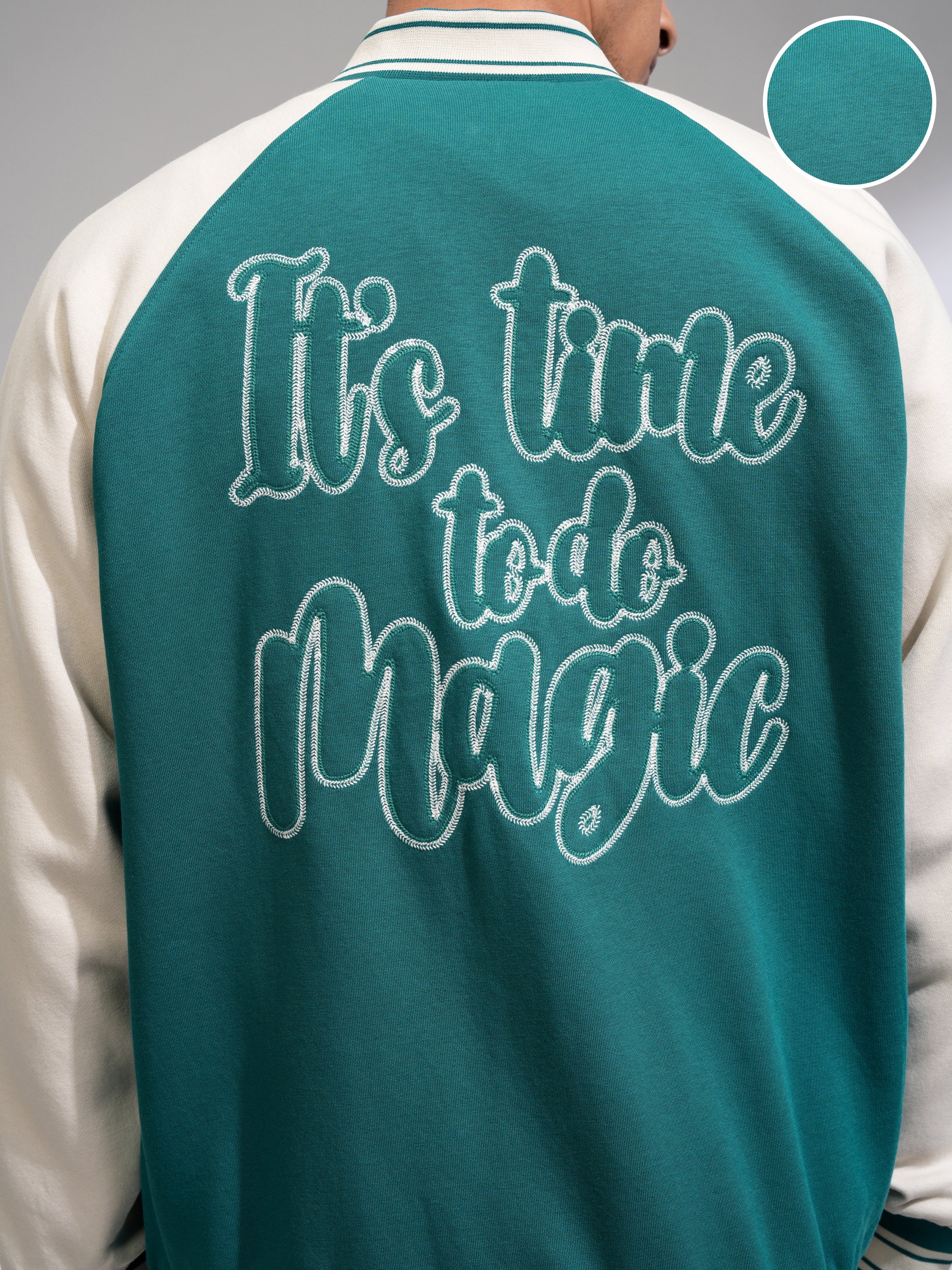 WB By Highlander Men Green Harry Potter Printed Varsity Jacket - Green - Image 5