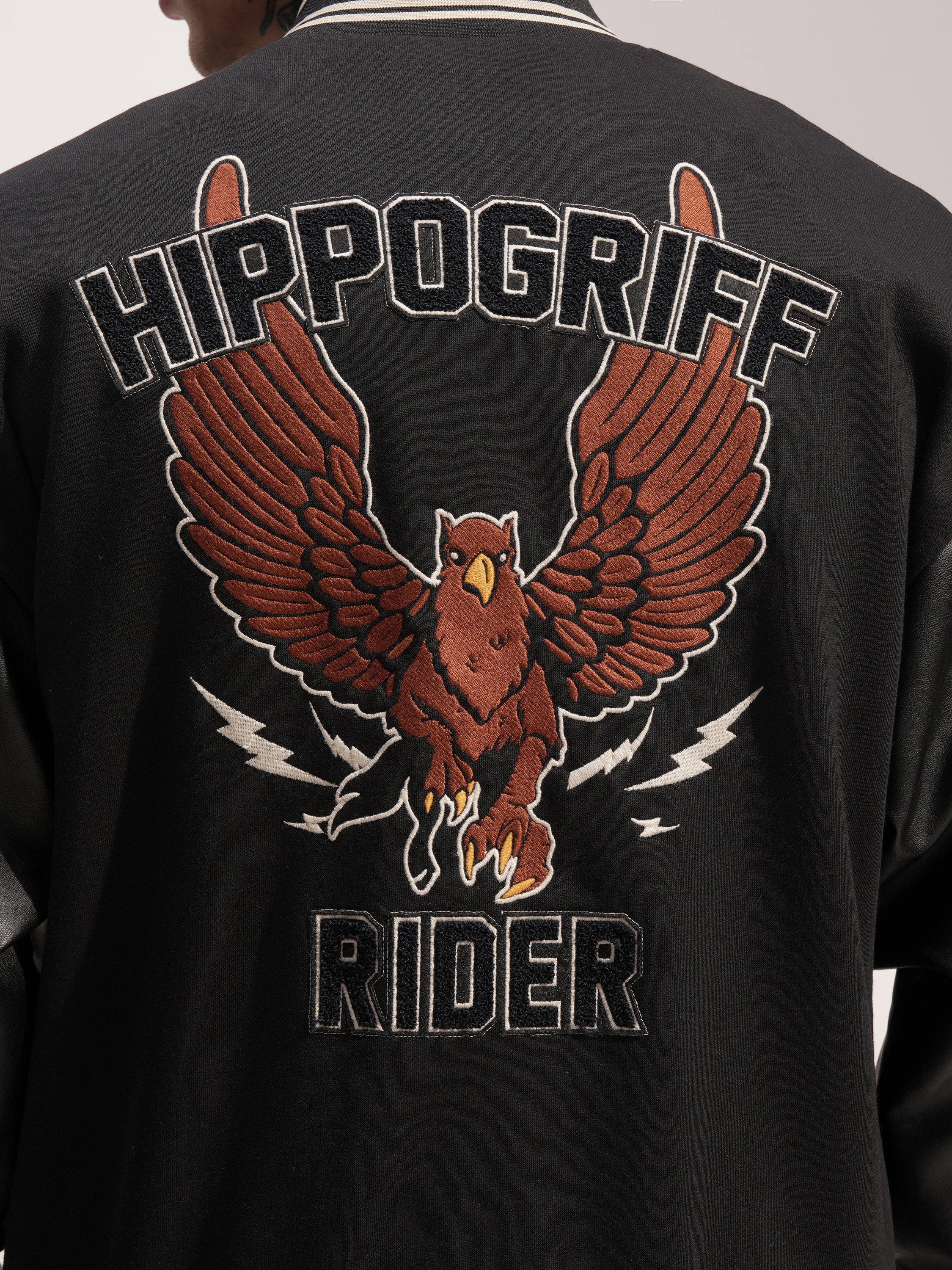 WB By Highlander Men Black Harry Potter Printed Varsity Jacket - Black - Image 7