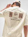 WB By Highlander Men Beige Harry Potter Applique Round Neck Applique T-Shirt - Beige - Image 1