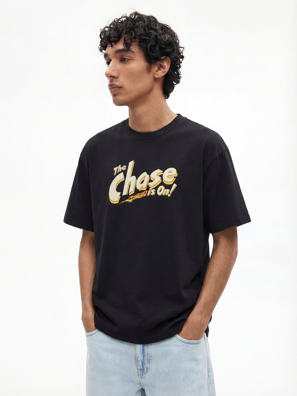 WB By Highlander Men Black Tom And Jerry Printed Round Neck T-Shirt - Black - Image 7