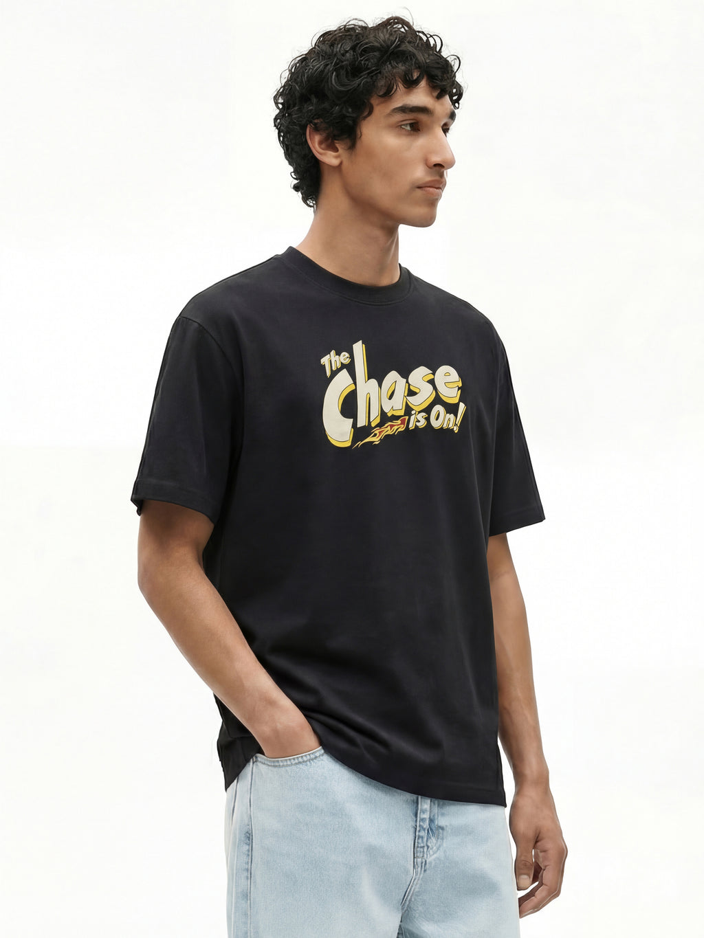 WB By Highlander Men Black Tom And Jerry Printed Round Neck T-Shirt - Black - Image 9