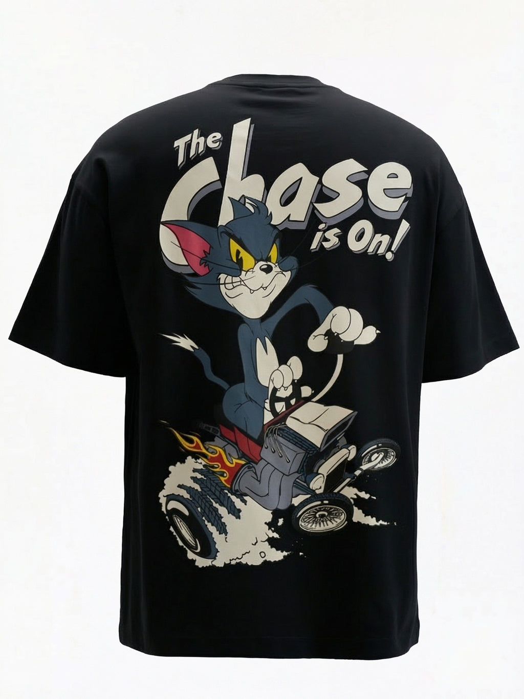 WB By Highlander Men Black Tom And Jerry Printed Round Neck T-Shirt - Black - Image 10