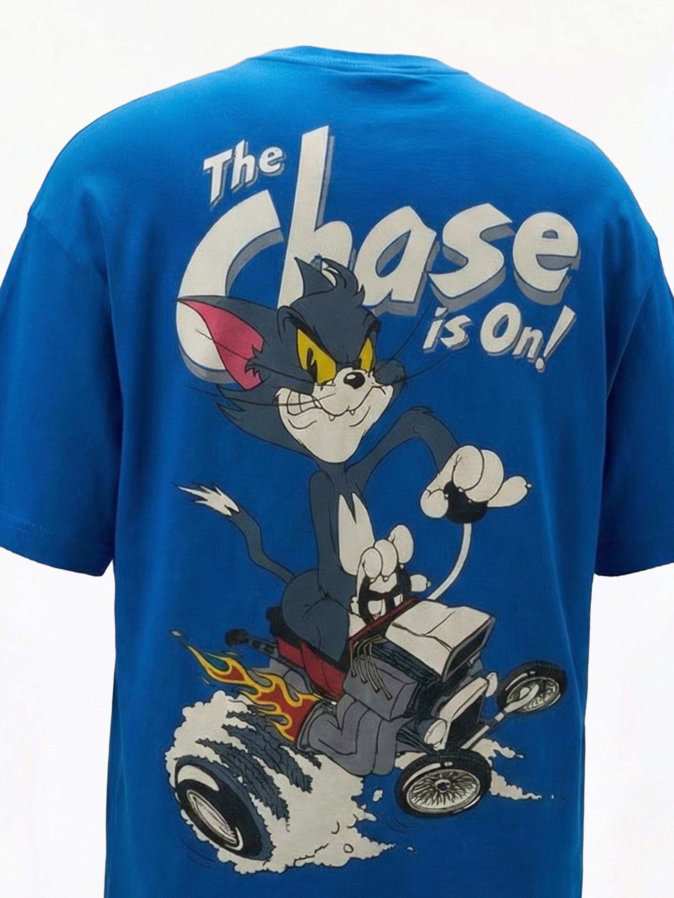 WB By Highlander Men Blue Tom And Jerry Printed Round Neck T-Shirt - Blue - Image 2