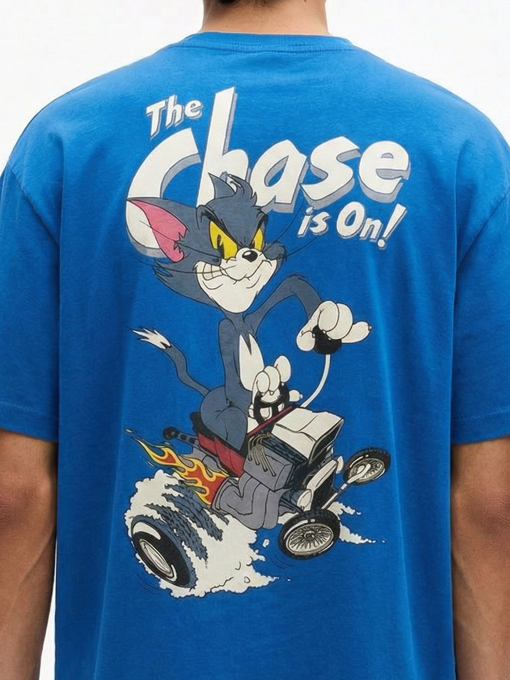 WB By Highlander Men Blue Tom And Jerry Printed Round Neck T-Shirt - Blue - Image 7
