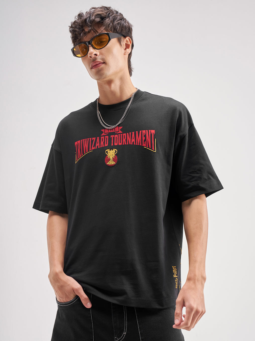WB By Highlander Men Black Harry Potter Printed Round Neck T-Shirt - Black - Image 3