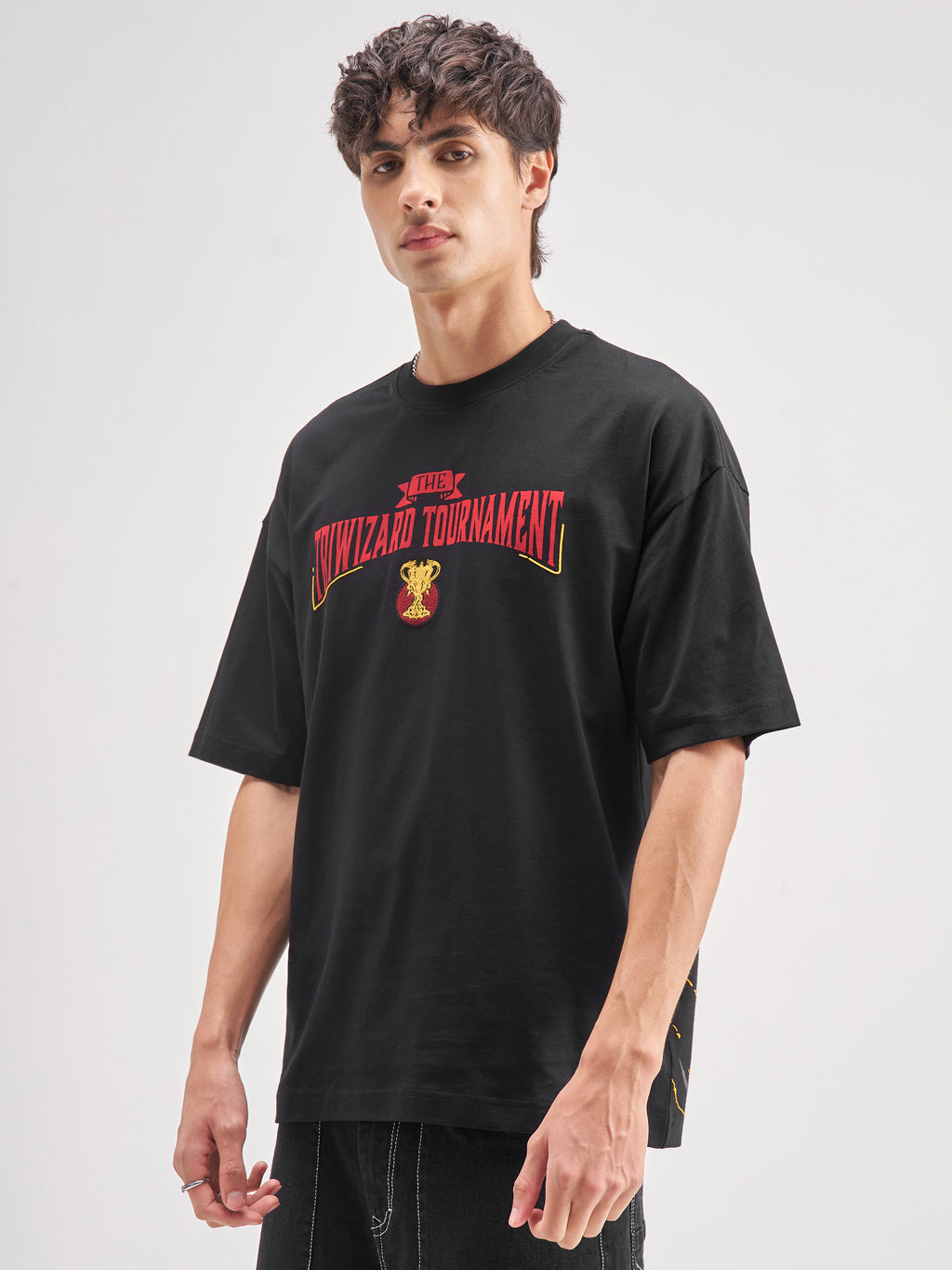 WB By Highlander Men Black Harry Potter Printed Round Neck T-Shirt - Black - Image 4