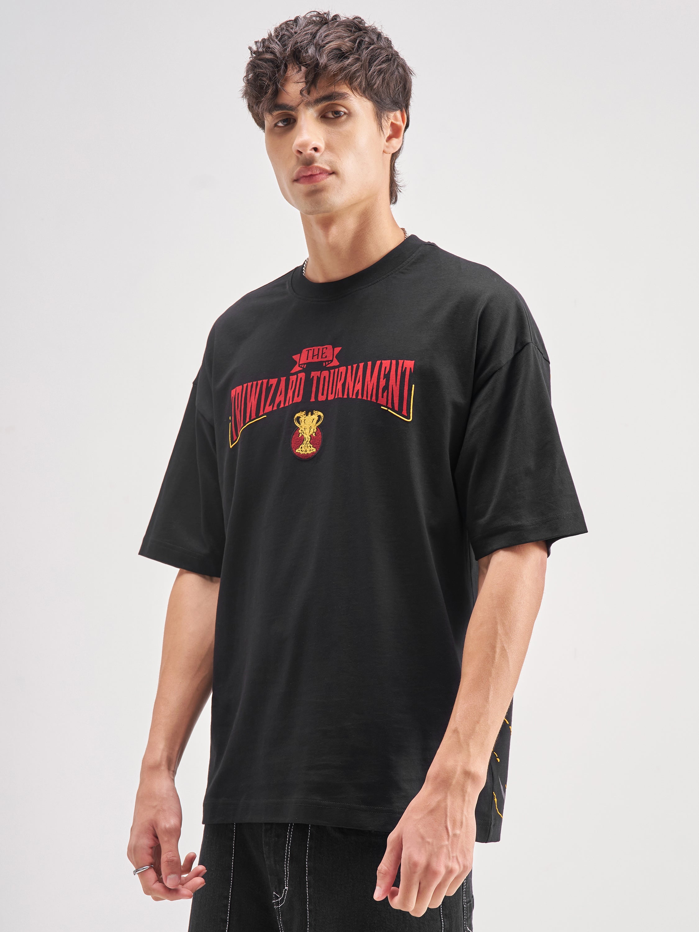 WB By Highlander Men Black Harry Potter Printed Round Neck T-Shirt - Black - Image 4