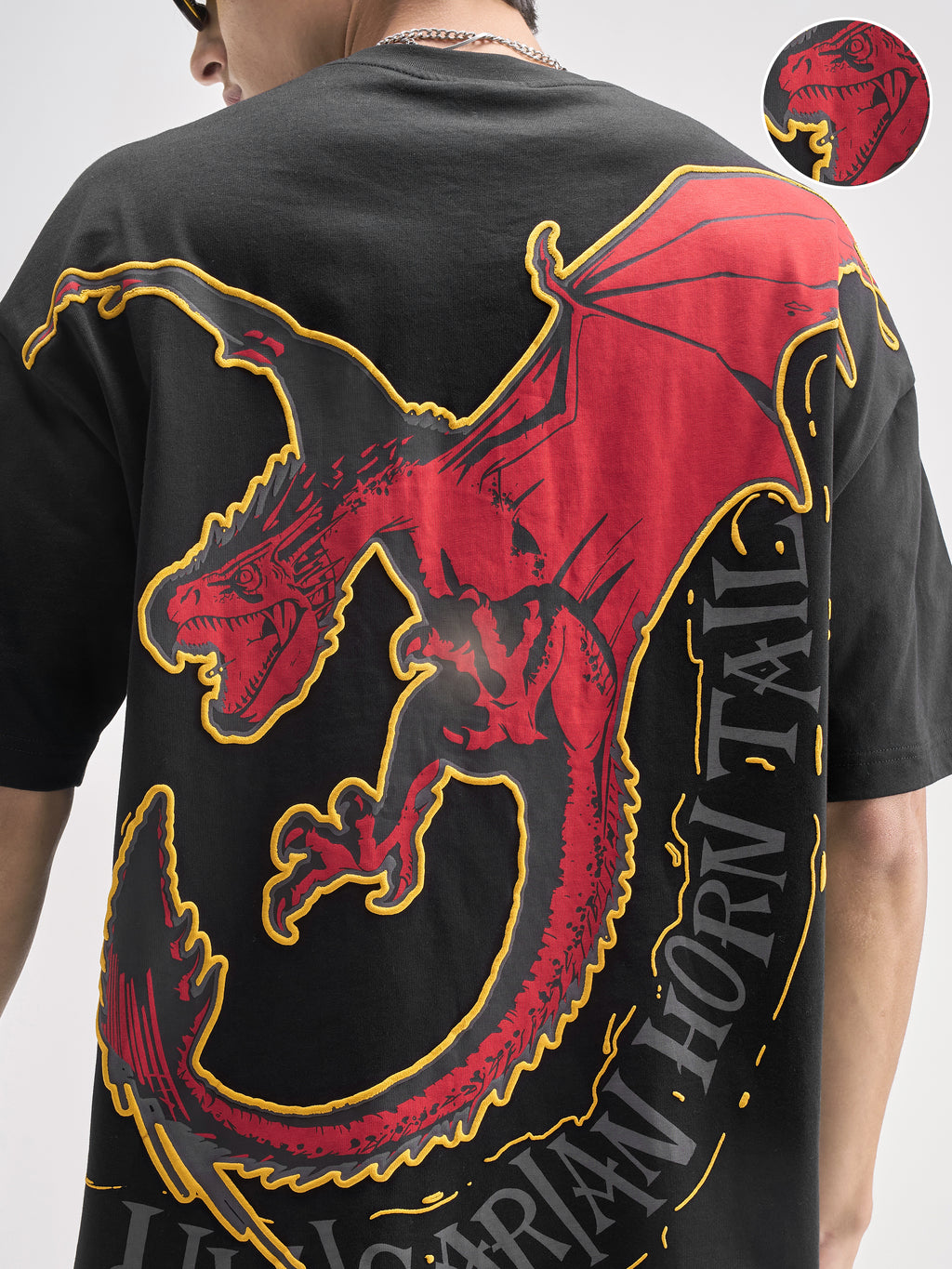 WB By Highlander Men Black Harry Potter Printed Round Neck T-Shirt - Black - Image 5