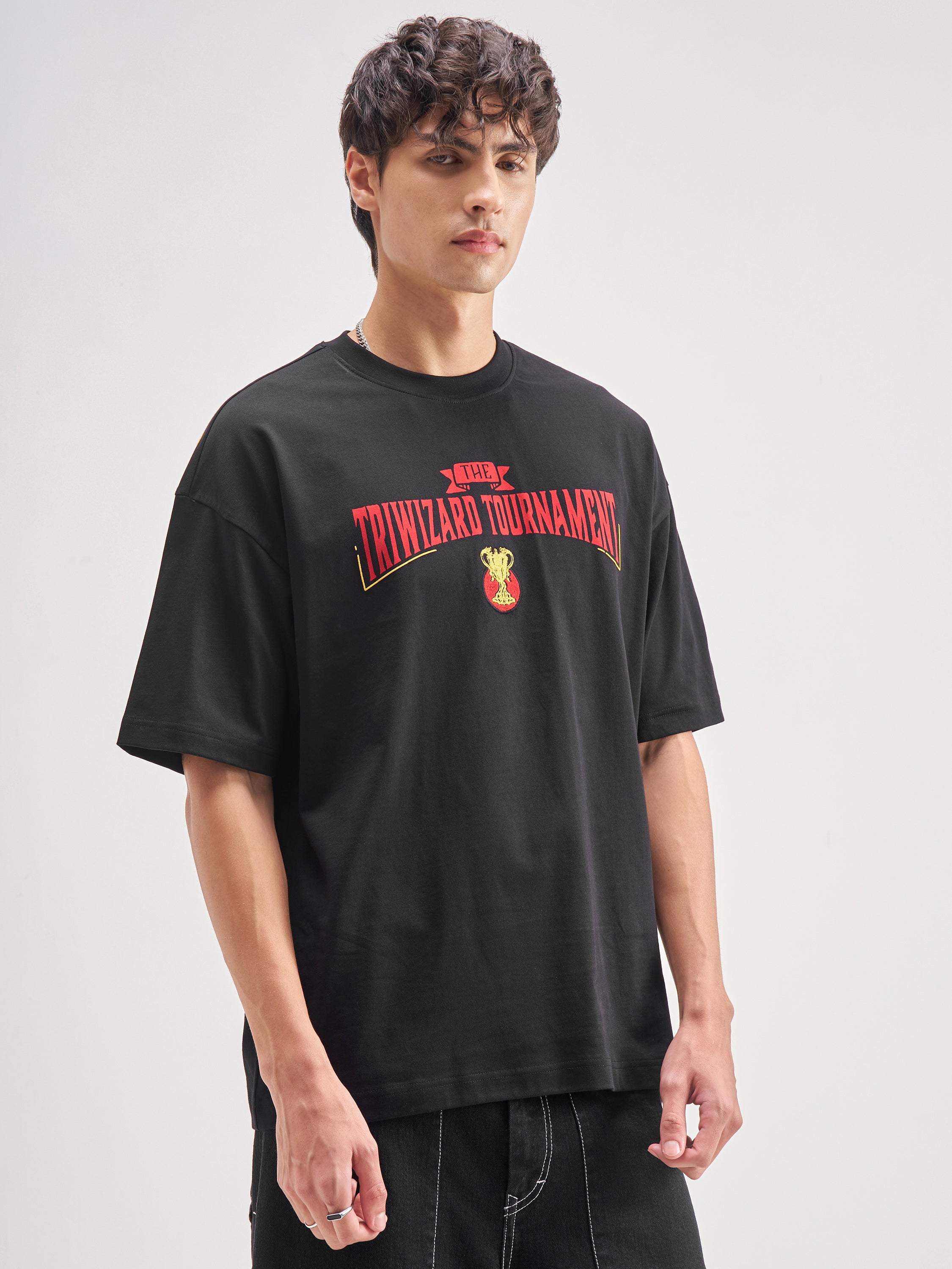 WB By Highlander Men Black Harry Potter Printed Round Neck T-Shirt - Black - Image 6