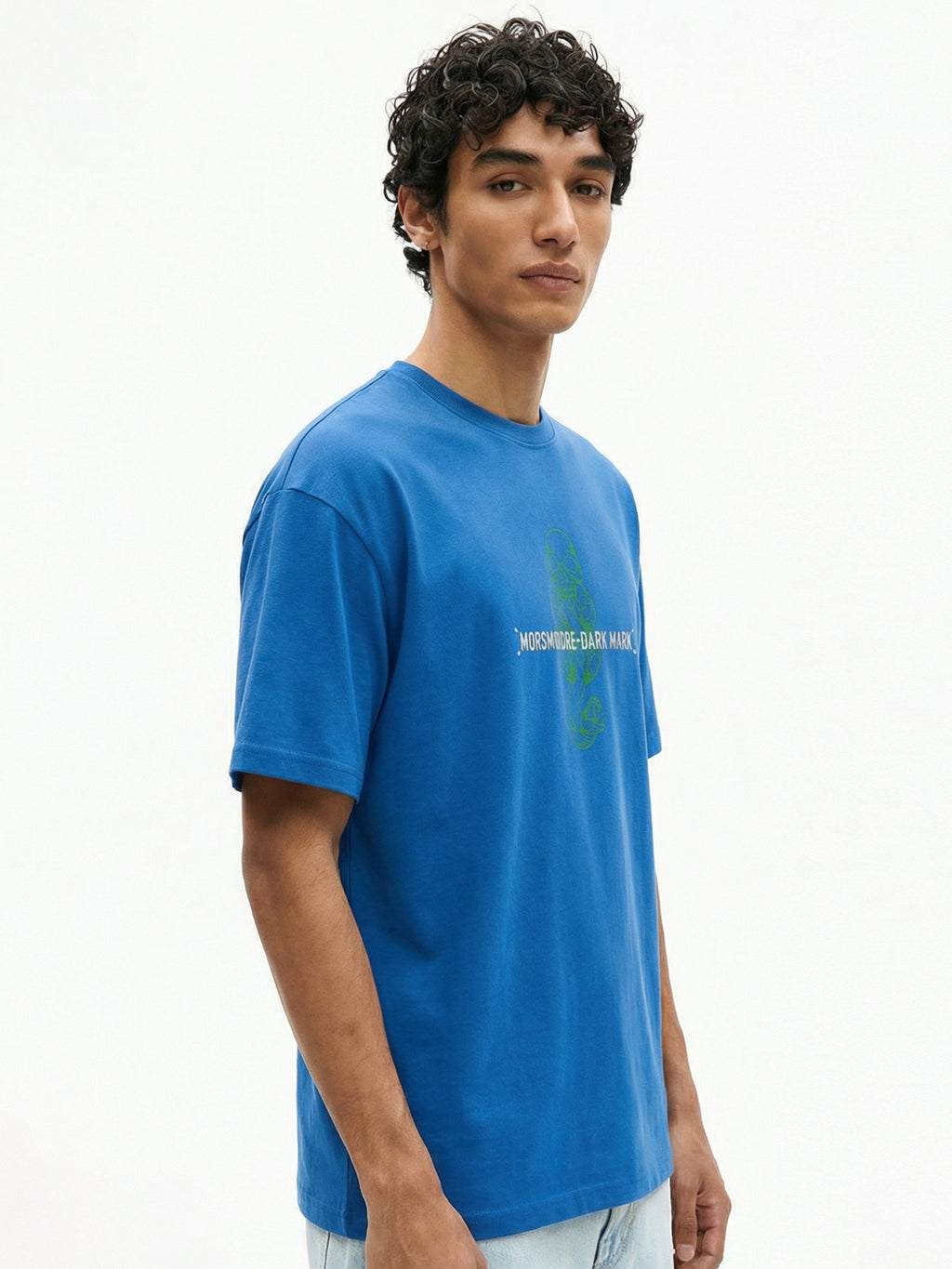 WB By Highlander Men Blue Harry Potter Embroidered Round Neck Oversized Fit T-Shirt - Blue - Image 9