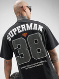 Dc By Highlander Men Black Printed Round Neck Oversized Fit T-Shirt - Black - Image 1