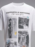 Highlander Men White FRIENDS Printed Round Neck T-Shirt - White - Image 1