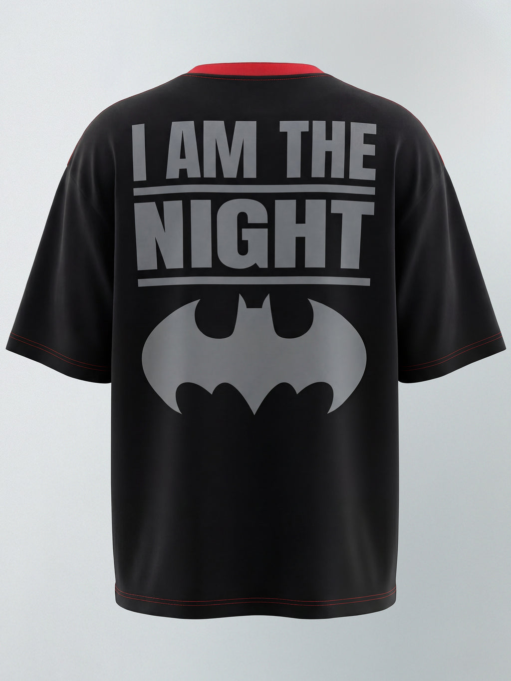 DC By Highlander Men Black Batman Printed Round Neck T-Shirt - Black - Image 7