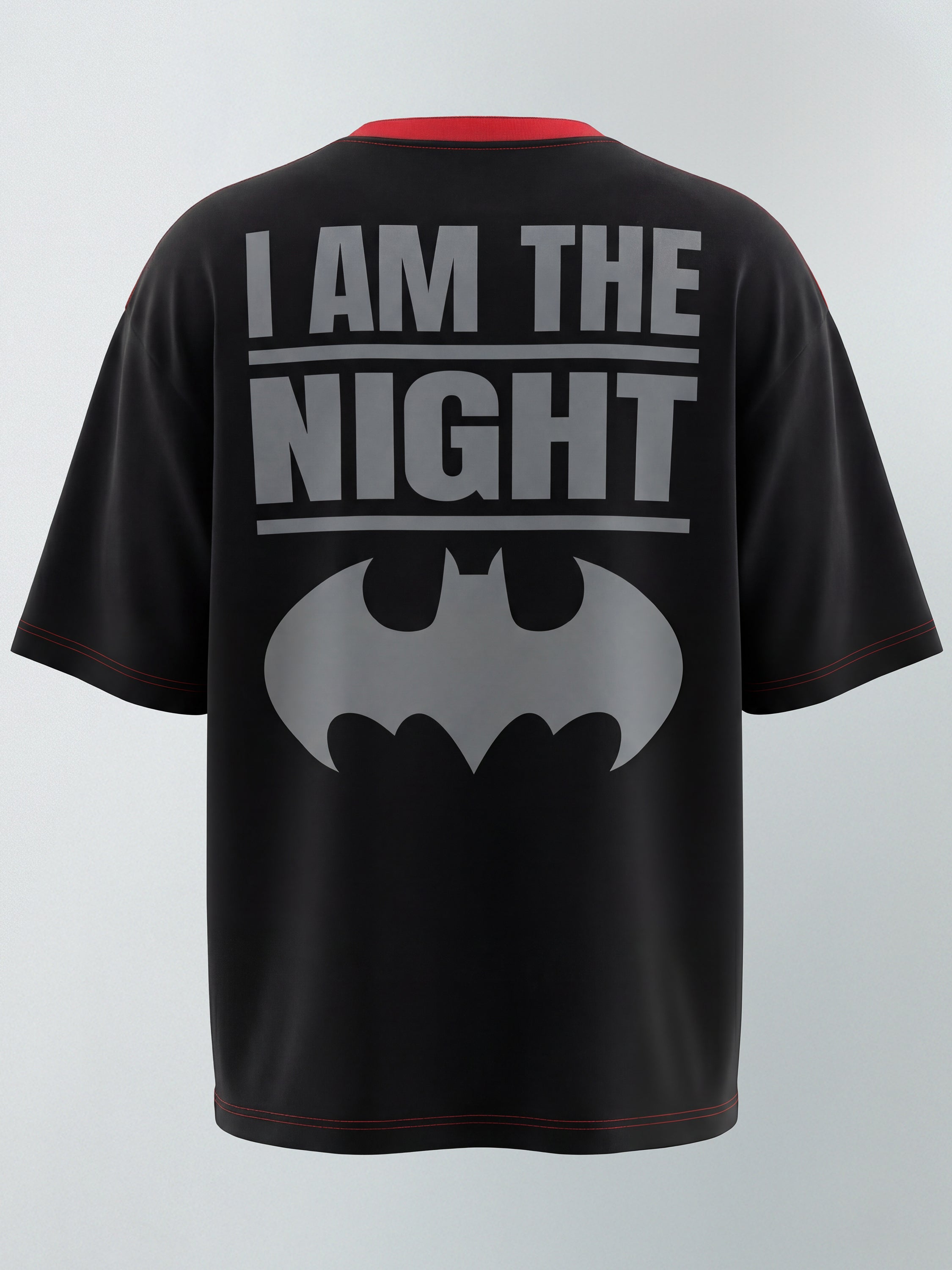 DC By Highlander Men Black Batman Printed Round Neck T-Shirt - Black - Image 7
