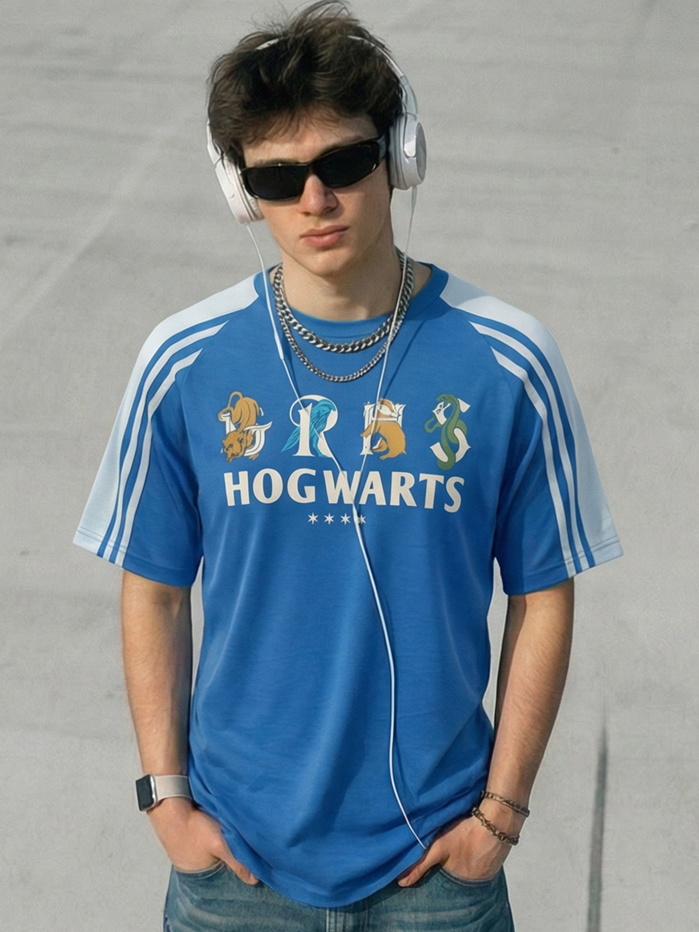 WB By Highlander Men Blue Harry Potter Printed Round Neck T-Shirt - Blue - Image 6