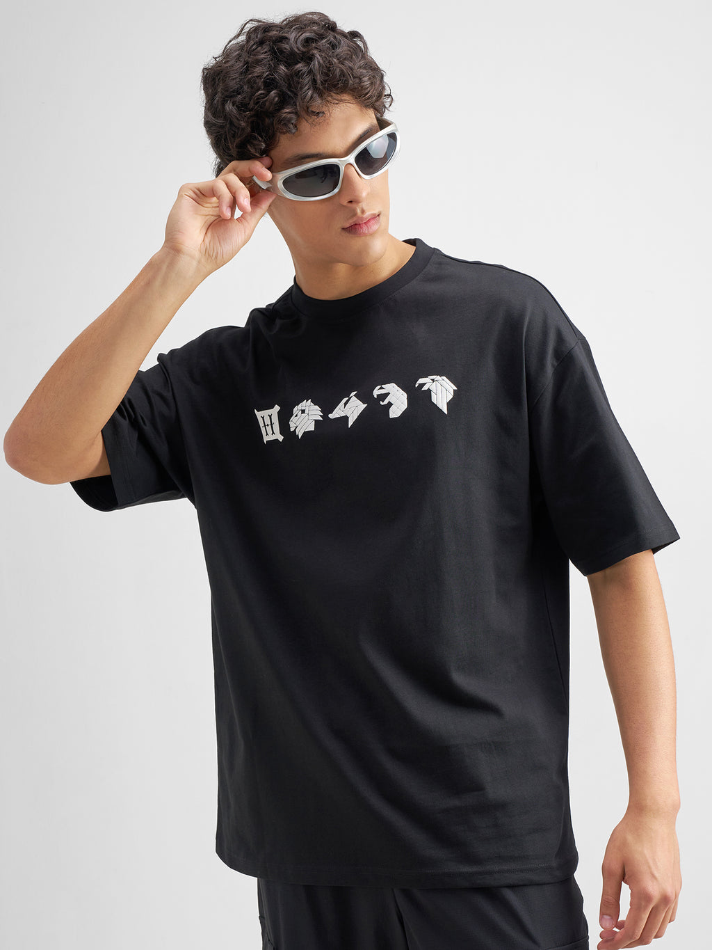 WB By Highlander Men Black Harry Potter Printed Round Neck Oversized Fit T-Shirt - Black - Image 7