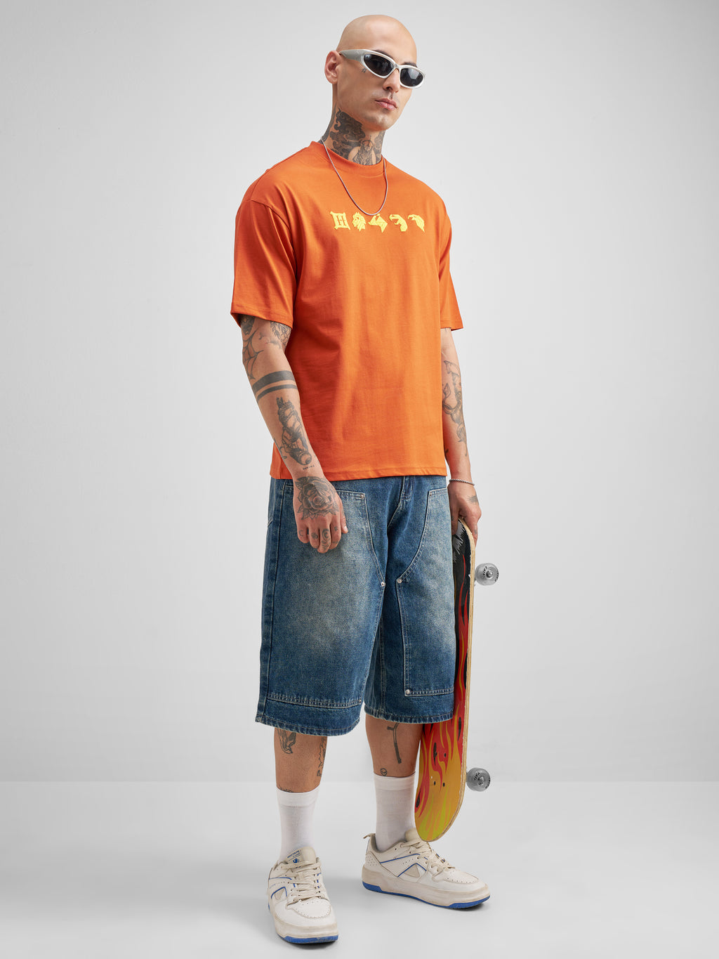 WB By Highlander Men Orange Harry Potter Printed Round Neck Oversized Fit T-Shirt - Orange - Image 2