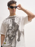 WB By Highlander Men White Batman Printed Round Neck Oversized Fit T-Shirt - White - Image 1