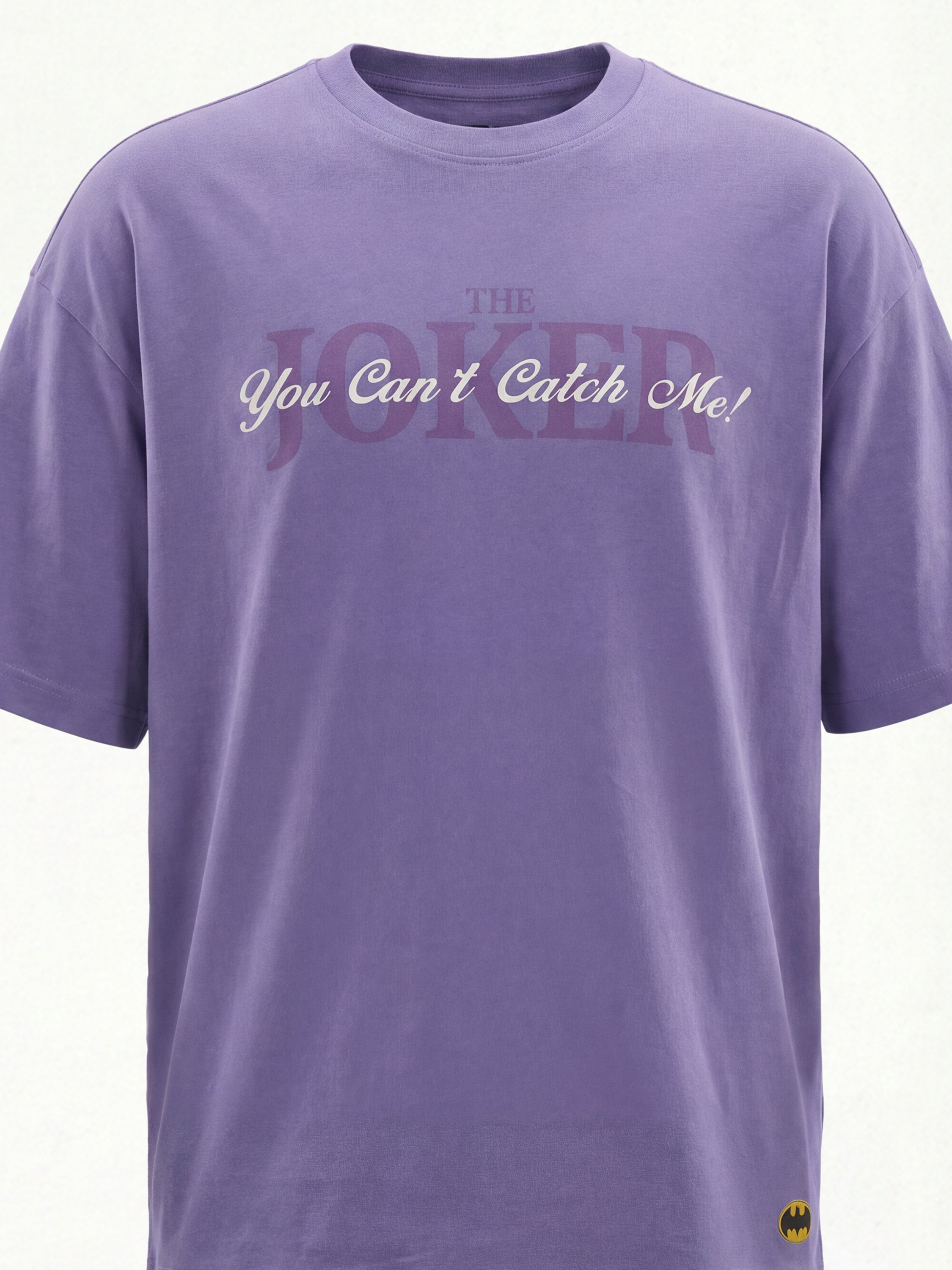 DC By Highlander Men Purple Joker Printed Round Neck Oversized Fit T-Shirt - Purple - Image 2